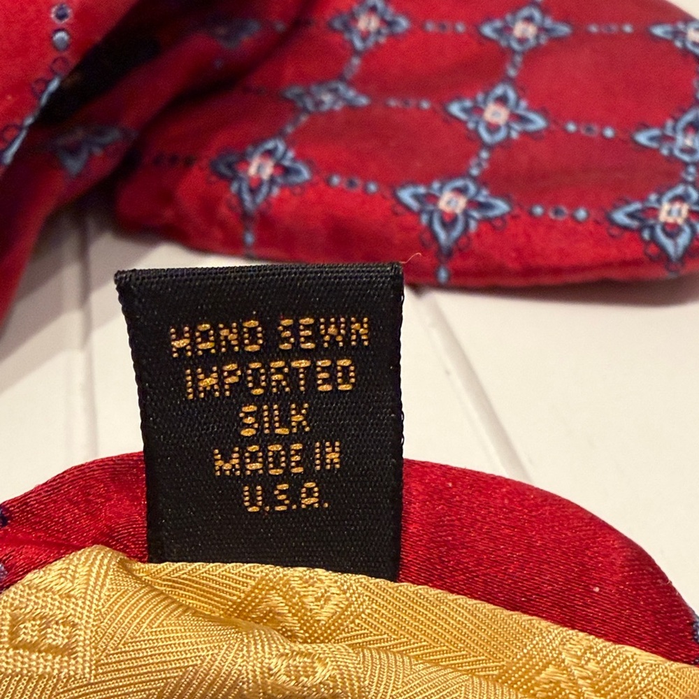 Robert Talbott Red Patterned Extra-long Silk Tie - image 3